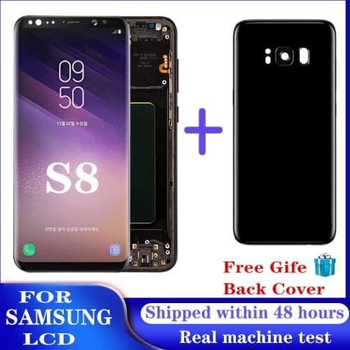 5.8 inch Super Amoled Display SAMSUNG Galaxy S8 G950F G950FD LCD Touch Screen Digitizer Assembly Repair parts with back cover