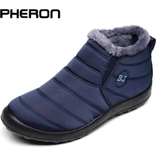 Winter Men Shoes For Men Boots Thick Fur Warm Ankle Boots For Men Footwear Waterproof Snow Boots Botas Hombre Shoes Man Unisex