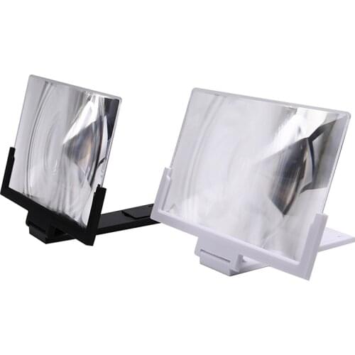 1pc 14 inch Mobile 3D Lens Movie Screen Enlarge 3X Magnifier Folding Stand Phone Bracket For Mobile Phones Universal Plastic
