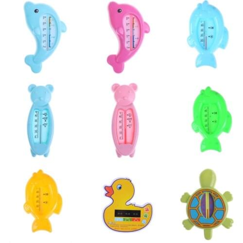 Baby Bath Thermometer For Newborn Small Bear Fish Dolphin Duck Water Temperature Meter Bath Baby Bath Toys Thermometer Bath 1pc