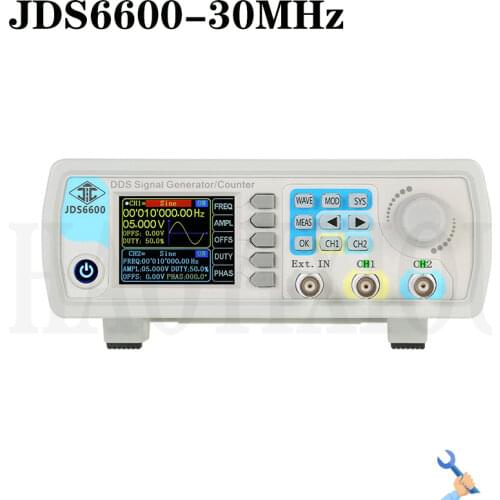 100%Original JUNTEK JDS6600 Series DDS Signal Generator Dual-channel Generator Digital Pulse Signal Source Frequency Meter 30MHZ