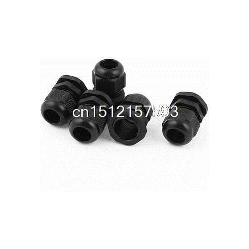 5 Pieces 10mm-14mm Diameter Cable Glands Plastic Fastener Joints Connectors PG16