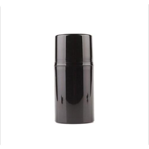 50ML black plastic airless bottle with black pump black lid for lotion/cream/emulsion/foundation/serum skin care packing