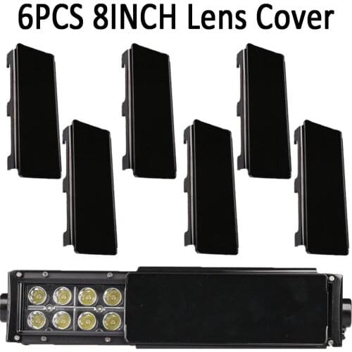 6PCS 8INCH LED LIGHT BAR Dust Proof Protective Covers Amber Clear Red Blue Green for 50INCH 52" Led Light Bar Offroad Truck JEEP