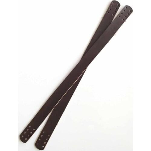 35x2 Cm Genuine Leather Double Handle Dark Coffee