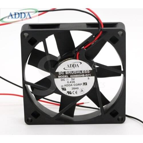 FOR ADDA AD0805HB-D71 8015 80mm 8cm DC 5V 0.43A chassis power silent quiet computer case cooling fans