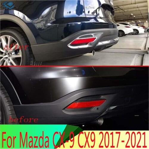 For Mazda CX-9 CX9 2017 2018 2019 Decorate Accessories ABS Chrome Rear Reflector Fog Light Lamp Cover Trim