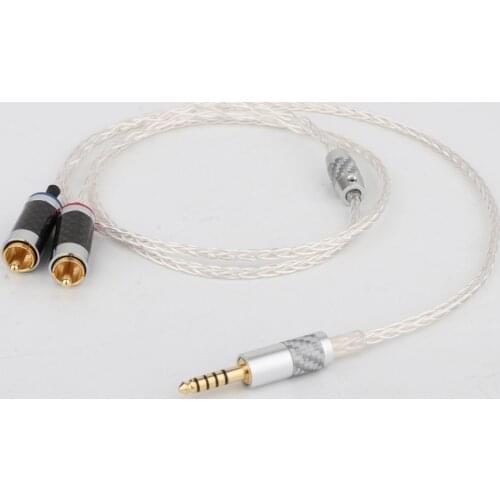 Hi-end 2.5mm TRRS Balanced Male to 2RCA Male for Astell&Kern AK100II, AK120II, AK240 Hifi Audio AUX Interconnect Cable