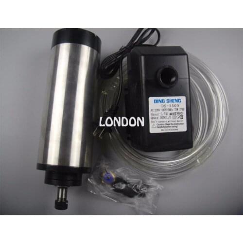 CNC spindle kit ER11 diameter 80mm 220V 1.5KW water cooling spindle motor+ 1piece water pump+water pipe