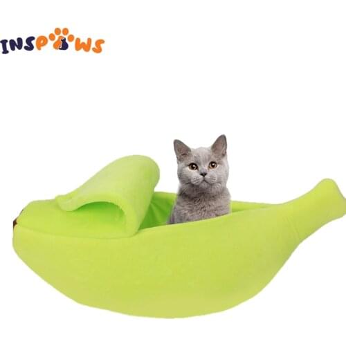 Creative Banana Shape Pet Nest Comfortable WarmMultiple Colors Suitable Lovely Pet Supplies for Cats Rabbit Small Dogs Bed Gift