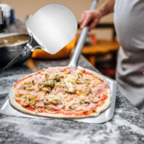 Stainless Steel Pizza Peel Shovel Cake Lifter Tray BBQ Paddle Spatula for Baker & Bread Chef