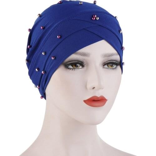 Muslim Cross Turban Cap Islamic Headwear Head Scarf Headwrap Women Hijab