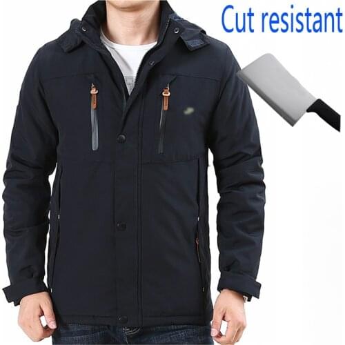 Self Defense Anti Cut Clothing Anti-stab Knife concealed Cut Resistant Men Jacket Security Police Casual Water proof jacket coat
