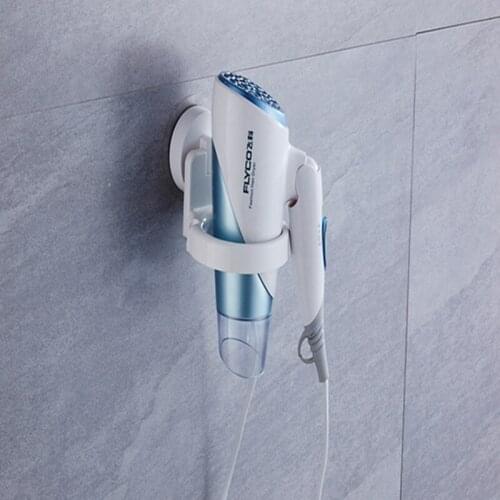 Wall Hair Dryer Holders Storage Racks Strong Suction Cup Non Drilling Hairdryer Shelf Bathroom Wall Storage Rack 2019