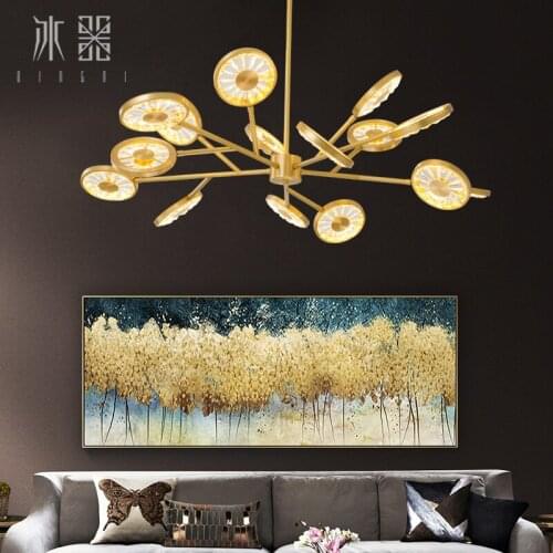 New Light Luxury Living Room Chandelier Postmodern Simple Crystal Branch Nordic Personality Bedroom Dining Room Led Lamp