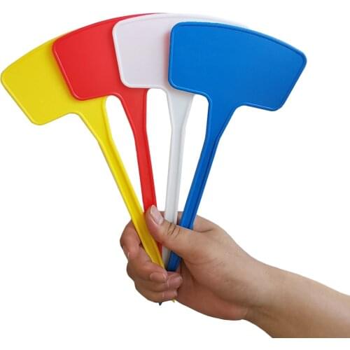 Plastic Lengthen Plant Label Sticks Garden Greenhouse T-shape Tags Nursery Markers Flower Pots Seedling Labels Tray Mark Tool