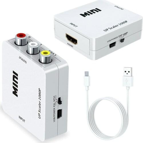 Portable HDMI-compatible to AV Converter Mini Composite 1080P Audio Video CVBS AV Adapter Converter With USB Cable