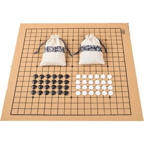 New Standard Go Chess Use For Match 19 Line 361Pcs Chessman Go Chess Game Diameter 2.2cm Leather Chessboard Cloth Bag Weiqi Toy