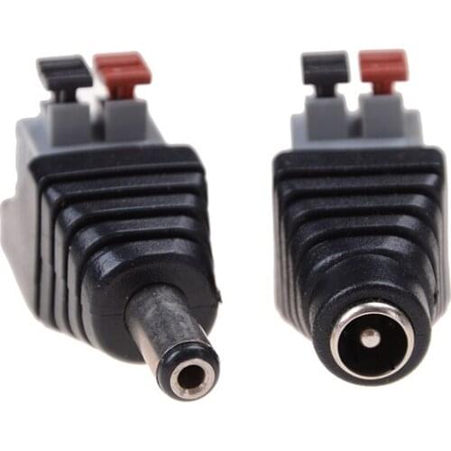 DC Male DC Female connector 2.1*5.5mm DC Power Jack Adapter Plug Connector 1Pcs High Quality