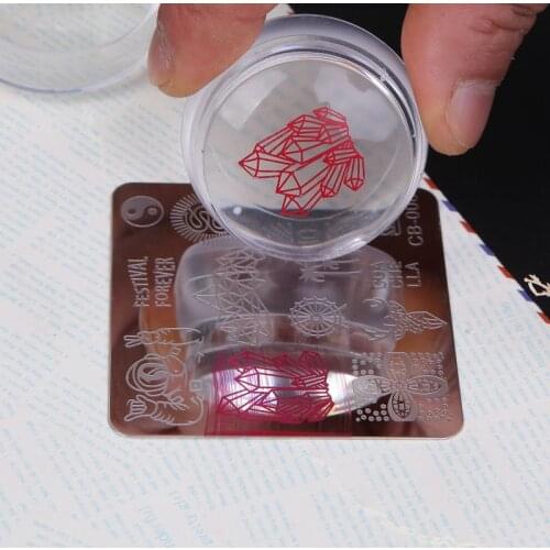 2017 New Bottle Shape Matte Nail Art Stamper Scraper with Cap Piece Style Silicone Jelly 3.5cm Nail Stamp Stamping Tools,m525454