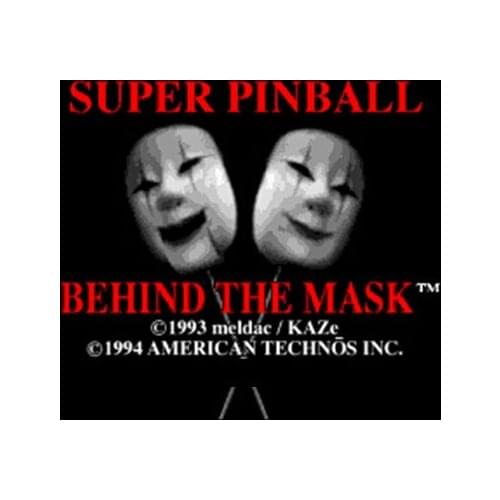 Super Pinball - Behind the Mask NTSC Version 16 Bit 46 Pin Big Gray Game Card For USA Game Players