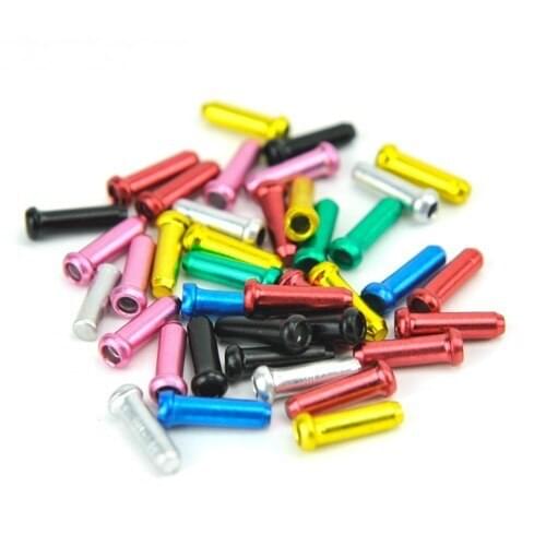 15 pcs/lot bike bicycle brake gear cable end caps tips aluminum alloy anode derailleur shifter inner wire line ferrules crimps