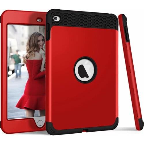 Three Layer Tablet Case For iPAD Mini 4 Full body PC Rugged Drop Protection Shockproof Case For Apple iPad Mini 4 Case Cover