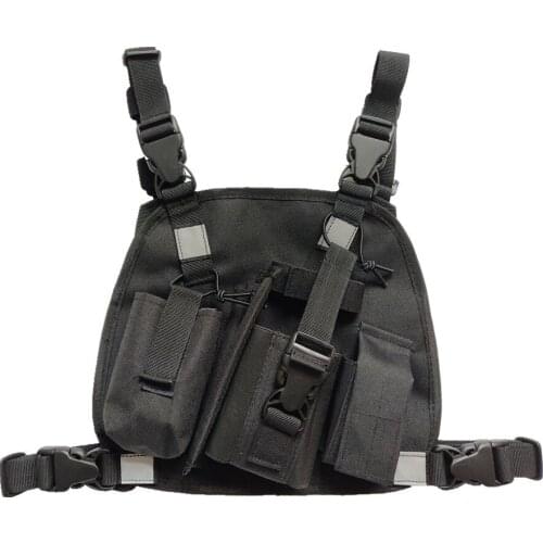 Outdoor Rescue Radio Harness Chest Front Pack Pouch Holster Vest bag for Search And Rescue Station Walkie Talkie