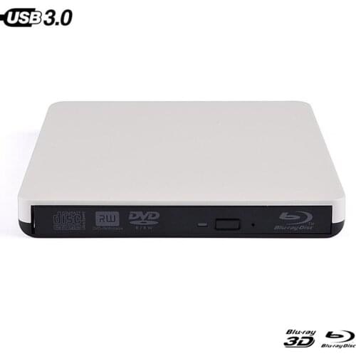 USB3.0 Bluray Drive External CD/DVD RW Burner BD-ROM Blu-ray Player Optical Drive Writer for Windows7/8/10 Laptop PC Notebook
