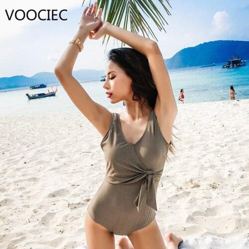 VOOCIEC Sexy Women Beach Dress Long Dot Deep-V Sundress Tunic Swimwear White Bikini Cover up Swimsuit Dress Vestidos Mujer Ropa