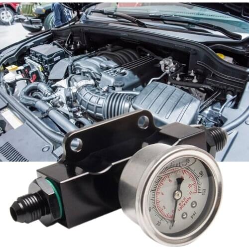 High Quality Machined Aluminum Motor Performance Universal Black Billet Aluminum Inline 6 AN AN6 Fuel Filter Drop Ship