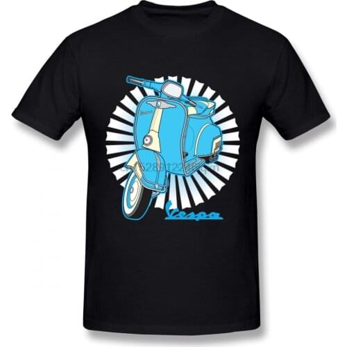 High-Q Italy Piaggio Scooter Vespa T Shirt or Male New Arrival Top Design For Male O-neck Camiseta