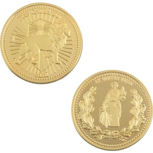 Movie John Wick Gold Coin Keychain Adjudicator Coins Keanu Reeves Hotel Metal Cosplay Prop Collection Accessories With Box