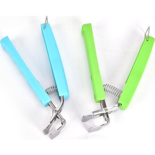 1pcs Handle Hot Bowl Holder Dish Pot Clamp Plate Retriever Tongs Pan Gripper Clip