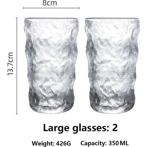 2 cup/set Transparent Glass mug Japanese Whiskey Glass Creative Glass Simplicity Drink Cup For Women Girl Drinking Party Home