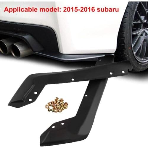 2Pcs Car Rear Bumper Lip Spoiler Valance Cover Spoilers Apron Corner Valance for Subaru Impreza WRX Sti 15-16 Car Exterior Parts