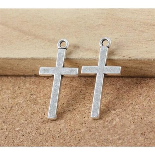 20pcs 27X13mm Antique Silver Vintage Alloy Cross Pendant DIY Handmade Jewelry Accessories