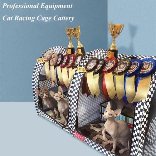 Large Portable Pet Dog Cat Cage Foldable Tent House Cattery Delivery Room Professional Cat Competition Cage