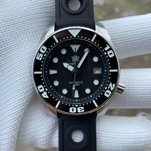 STEELDIVE New Men Dive Watch Automatic 200M Waterproof Ceramic Bezel BGW9 Luminous Sapphire Glass