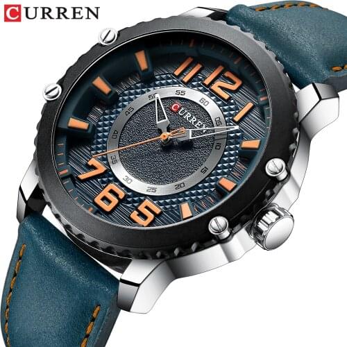 CURREN 8341 Men Casual Fashion Leather Strap Waterproof Quartz Wristwatch