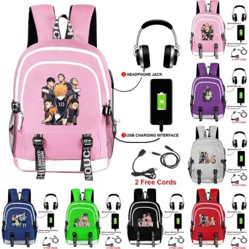 Haikyuu Karasuno Anime Mini Bookbag Hinata Shoyo School Bags Small Girls Travel Backpack Rabbit Shoulder Bags