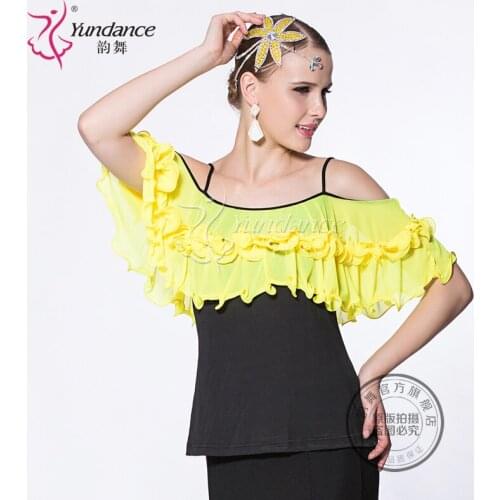 Customized Lady Latin Dancing Shirt Modern Dance Costume Waltz Valse Tango Galop Fox Trot Social Dance Suit B-2718