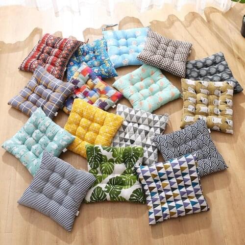 Square Chair Cushion Dinning Seat Cushion Non-Slip Office Seat Mat Comfortable Sitting Pillow Buttocks Decorative Cushion