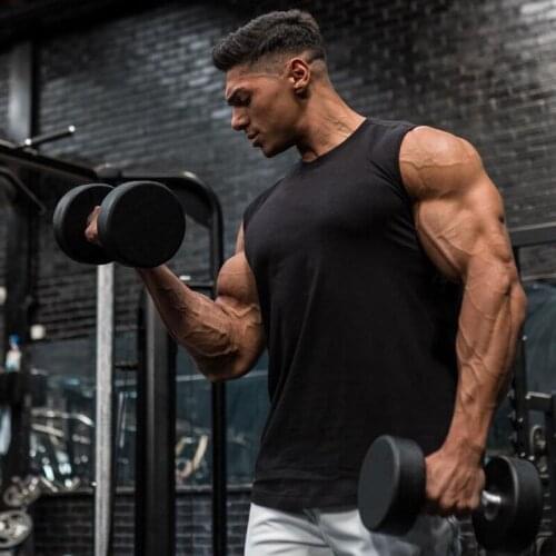 Summer Fashion Gym Clothing Sporting Singlets Bodybuilding Stringer Tank Top Men Cotton Fitness Sleeveless Shirt Muscle Vest