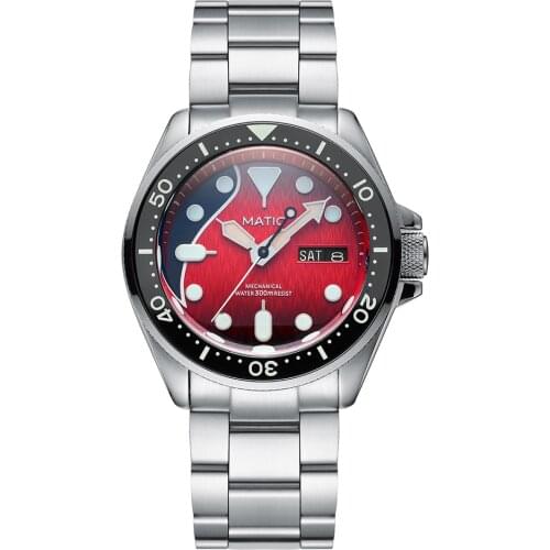 MATIC WATCH DIVER SE 42mm SII NH36A Mechanical Wristwatches [Red+Black Dial]