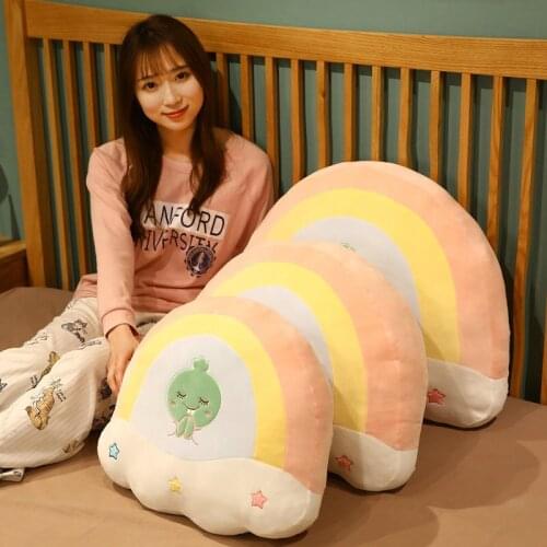 Cartoon New Plush Toys Stuffed Rainbow Pillow Blanket Animal Sofa Sleepping Waist Cushion Girlfriend Birthday Gifts