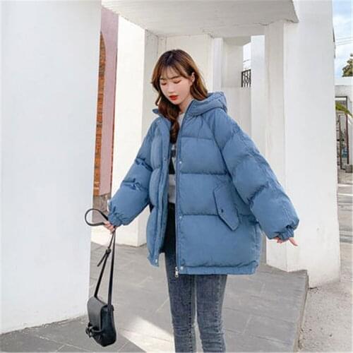 New Short Winter Jacket Women Warm Hooded Down Cotton Jacket Parkas Female Casual Loose Outwear Korean Cotton-padded Winter Coat