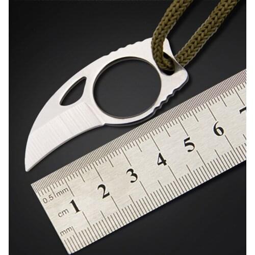 Outdoor Pocket Small Claw Knife with Belt Portable Straight Swiss Knife Camping Hiking Survival Safety Drop Shipping Toy Sports