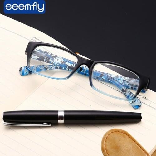 Seemfly Flower Print Resin Reading Glasses Women Ultra-light Presbyopic Glasses Ladies Far Sighted +1.0 +1.5 +2.0 +2.5 +3.5 +4.0