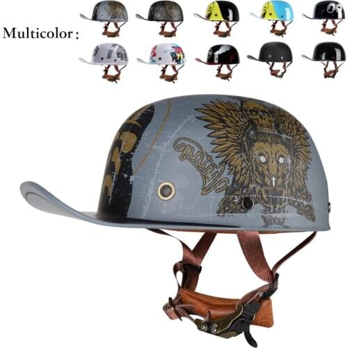 New Style Original Motorcycle Half Helmet Personality Retro Casque Four Seasons Unisex Riding Scooter Moto Electric Bike Biker
